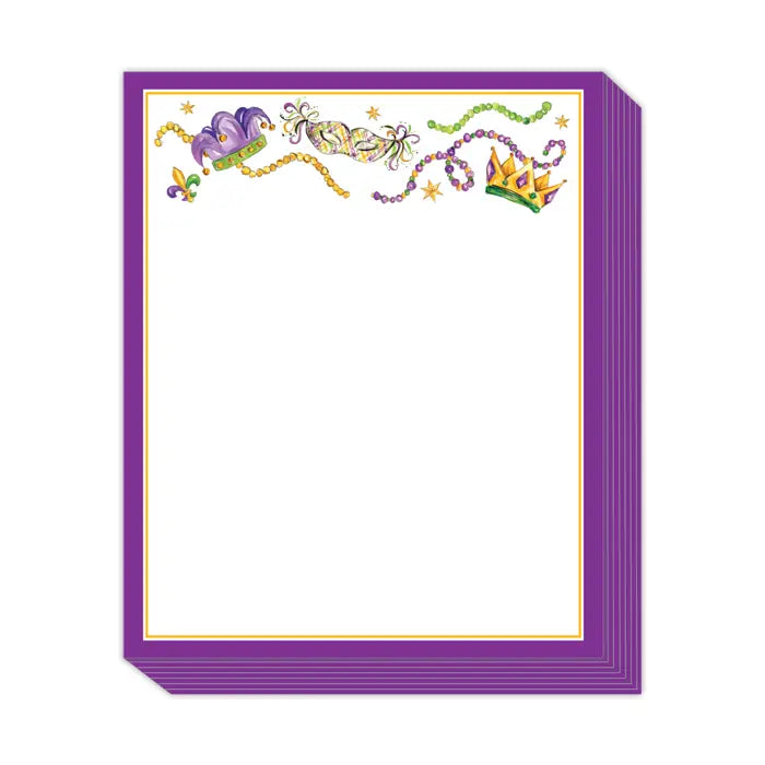 Handpainted Mardi Gras Beads Stack Pad