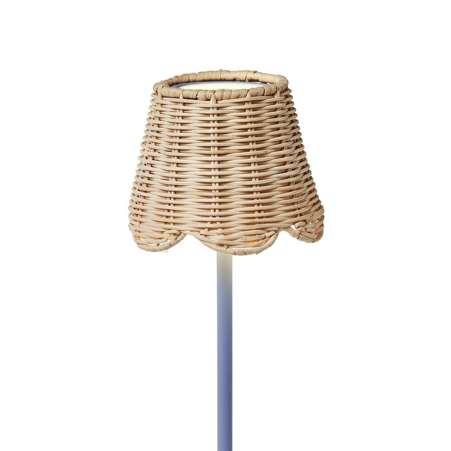 Rattan Lamp Shade Cover with Scallop Edge