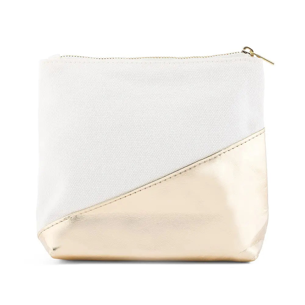 Makeup Bag Metallic Gold Dipped