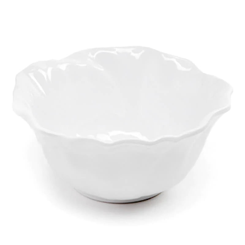 Q Squared Peony White Melamine Serving Bowl