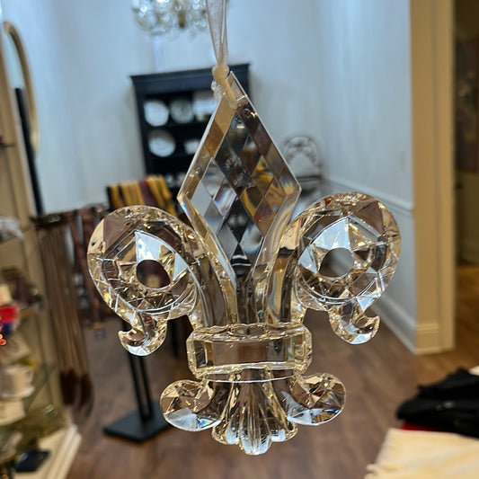 Clear Fleur De Lis Ornament