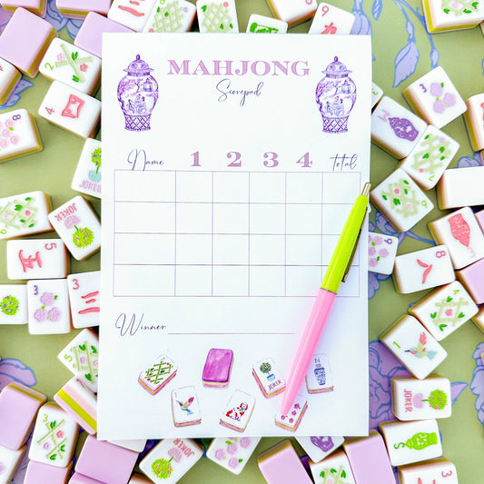 Taylor Paladino Mahjong Scorecard Pad