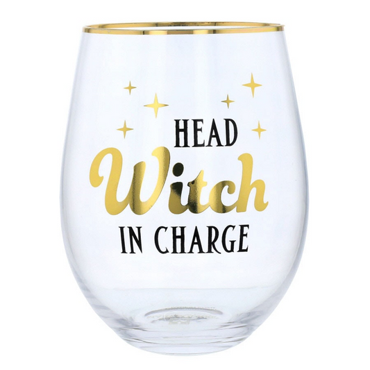 Head Witch Stemless Wine Glass