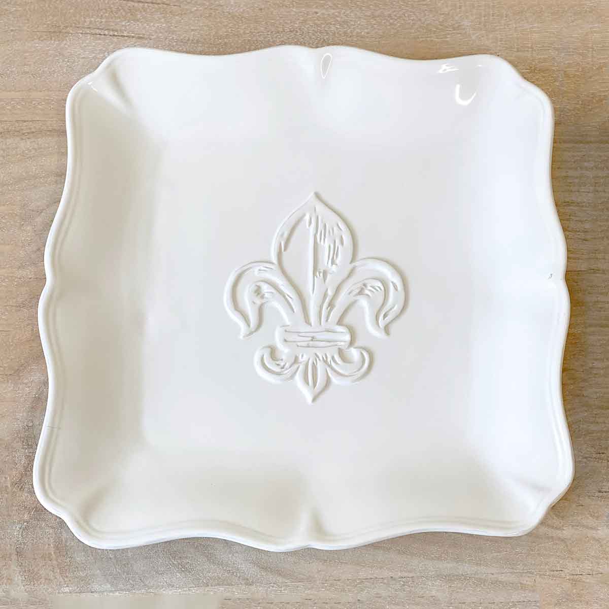 Fleur de Lis Embossed Platter