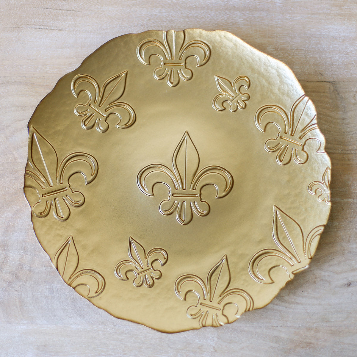 Fleur de Lis Gold Platter