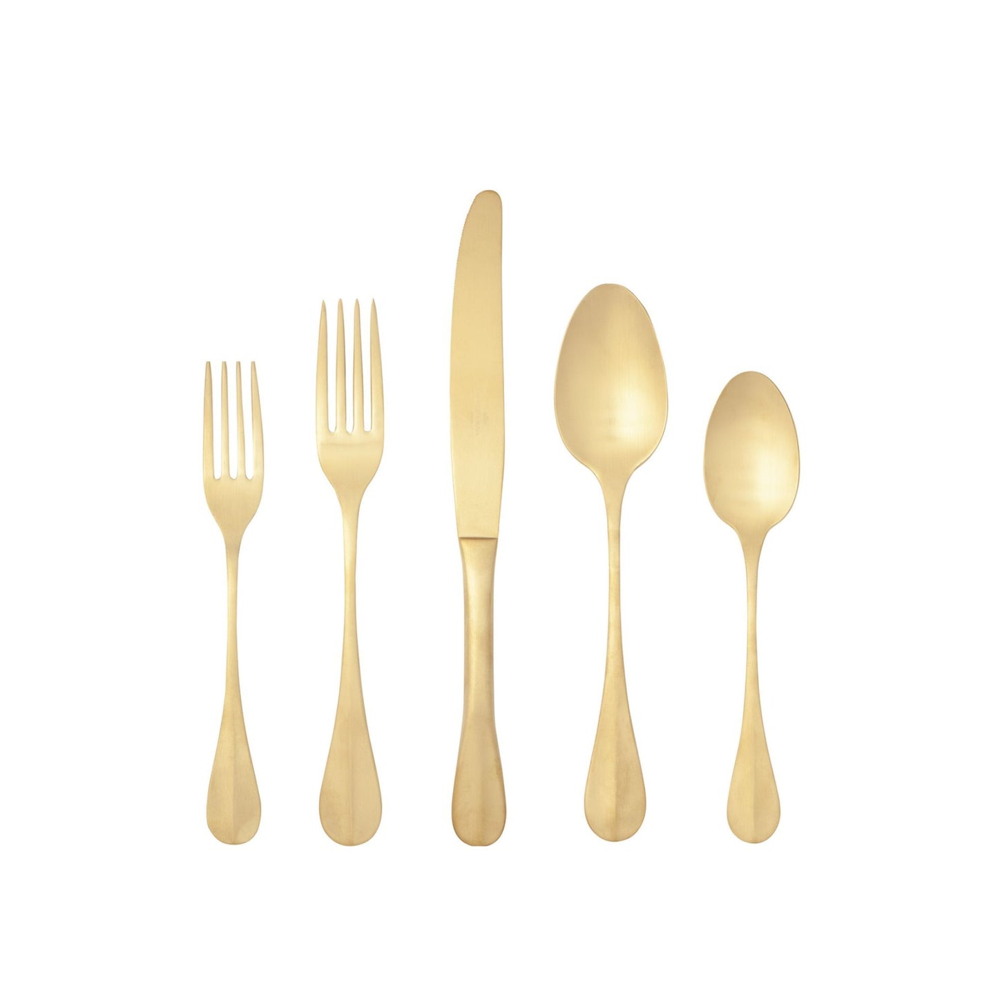 Flatware 5 Pieces Set - Nau Brushed Gold