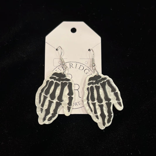 Skeleton hand earrings