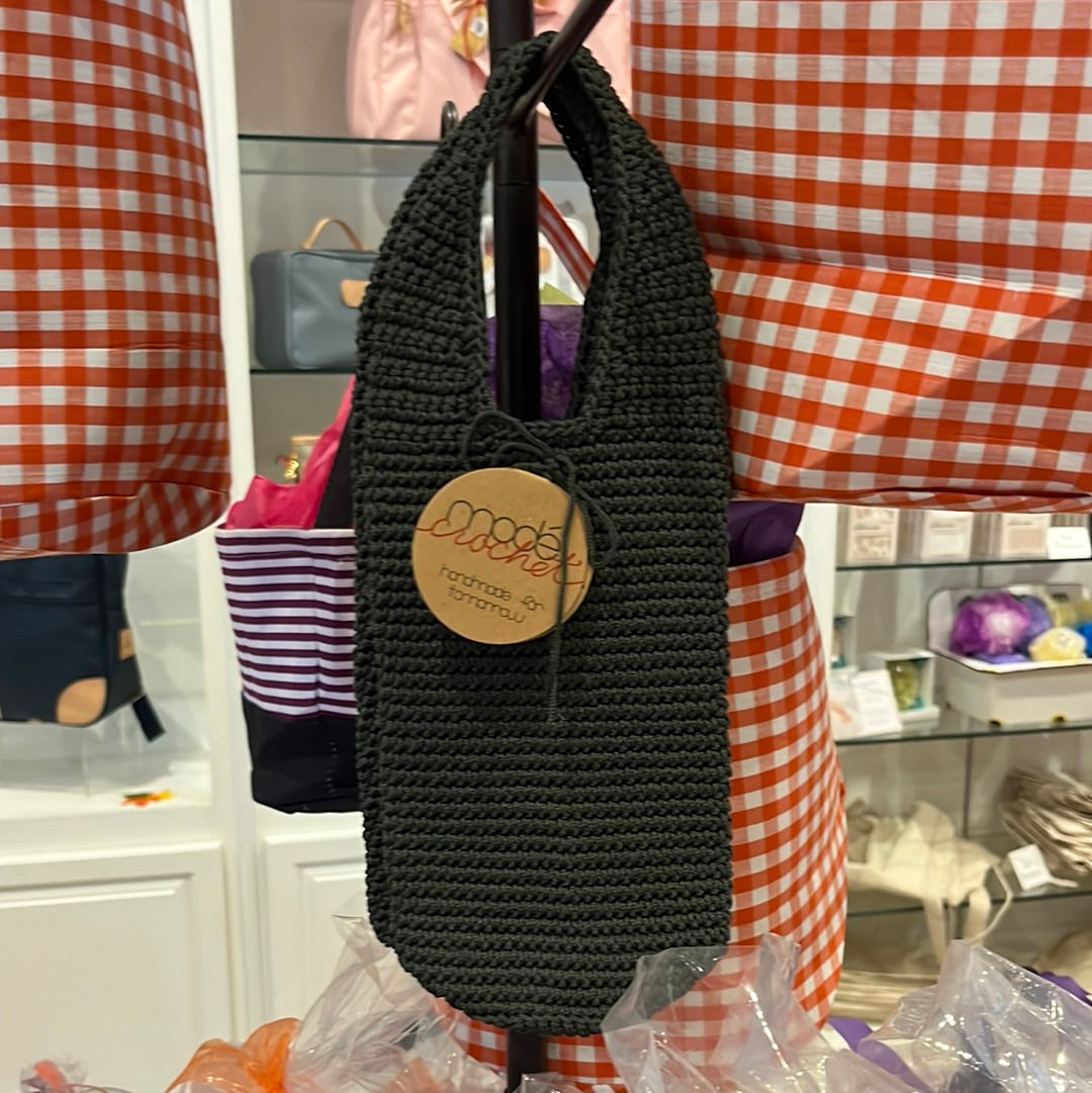 Crochet wine tote