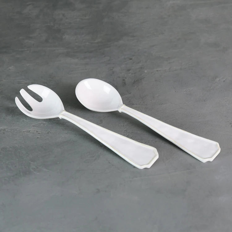 BB VIDA Charleston Large Salad Servers (White)