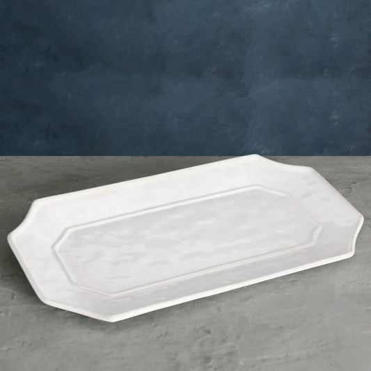 BB VIDA Charleston Long Rectangular Tray (White)