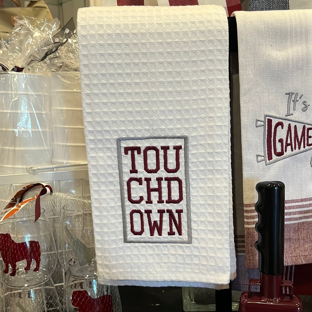 Waffle knit dish towel Touchdown