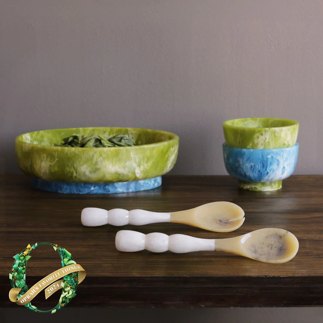 BB RESIN Rio Bubble Salad Servers