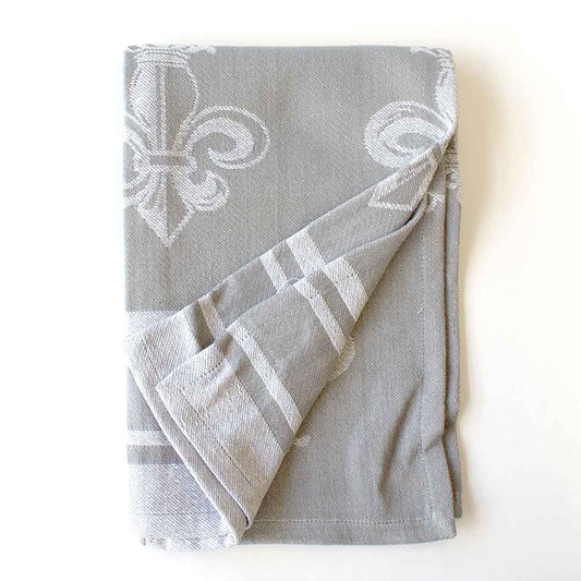 Royal Fleur Jacquard Hand Towel Gray/White 20x28