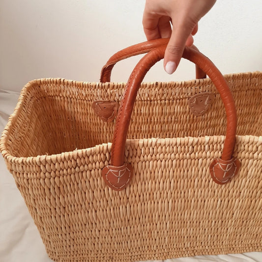 Natural Straw Handbag - Straw Bag, Straw Tote Bag, Market