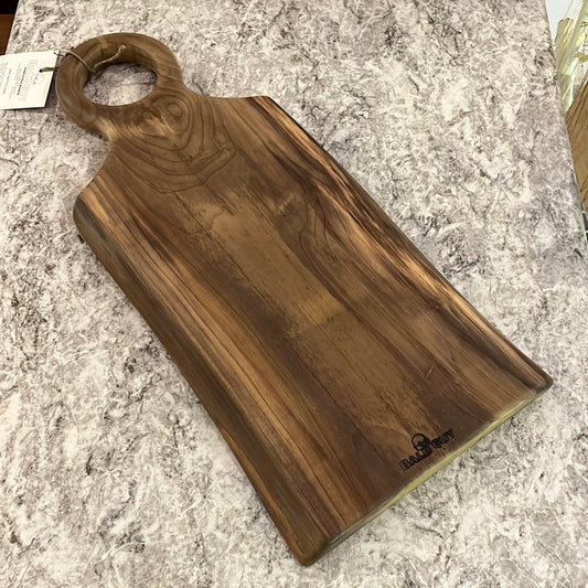 The Bald Guy 12.5"x29" Mississippi Magnolia Circular Wood Handle Charcuterie Board