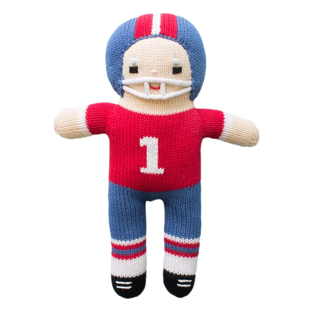 Football Player Knit Rattle