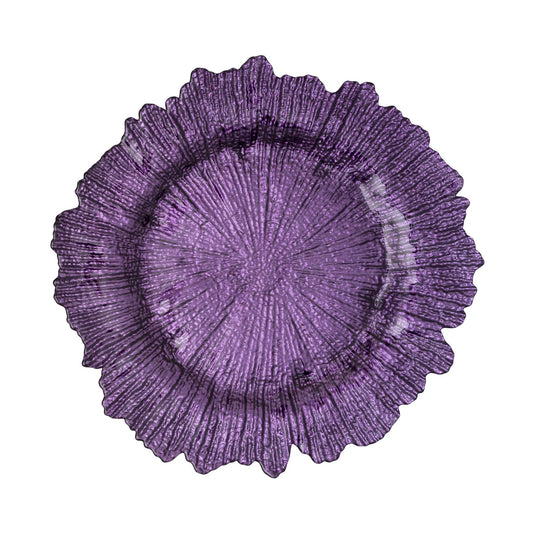Glass Reef Charger Plate 13" - Purple