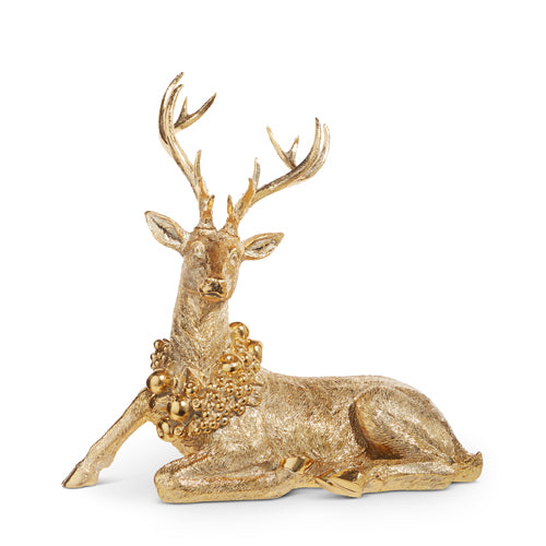 Gold Deer with Wreath