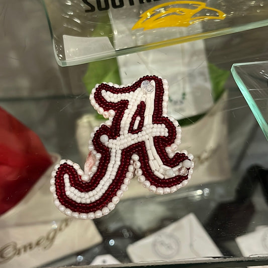 Alabama Handmade Beaded Pin