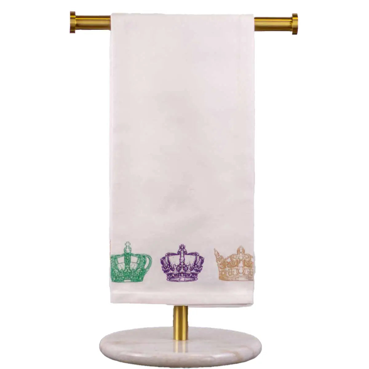 Elizabeth Crown Hand Towel White/Multi 20x28