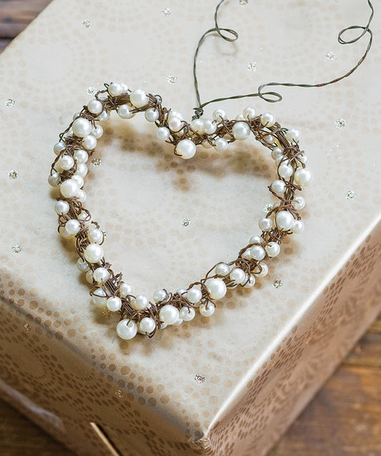 Wire Ornament with Pearls