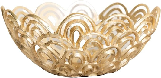 Gold Scalloped Bowl