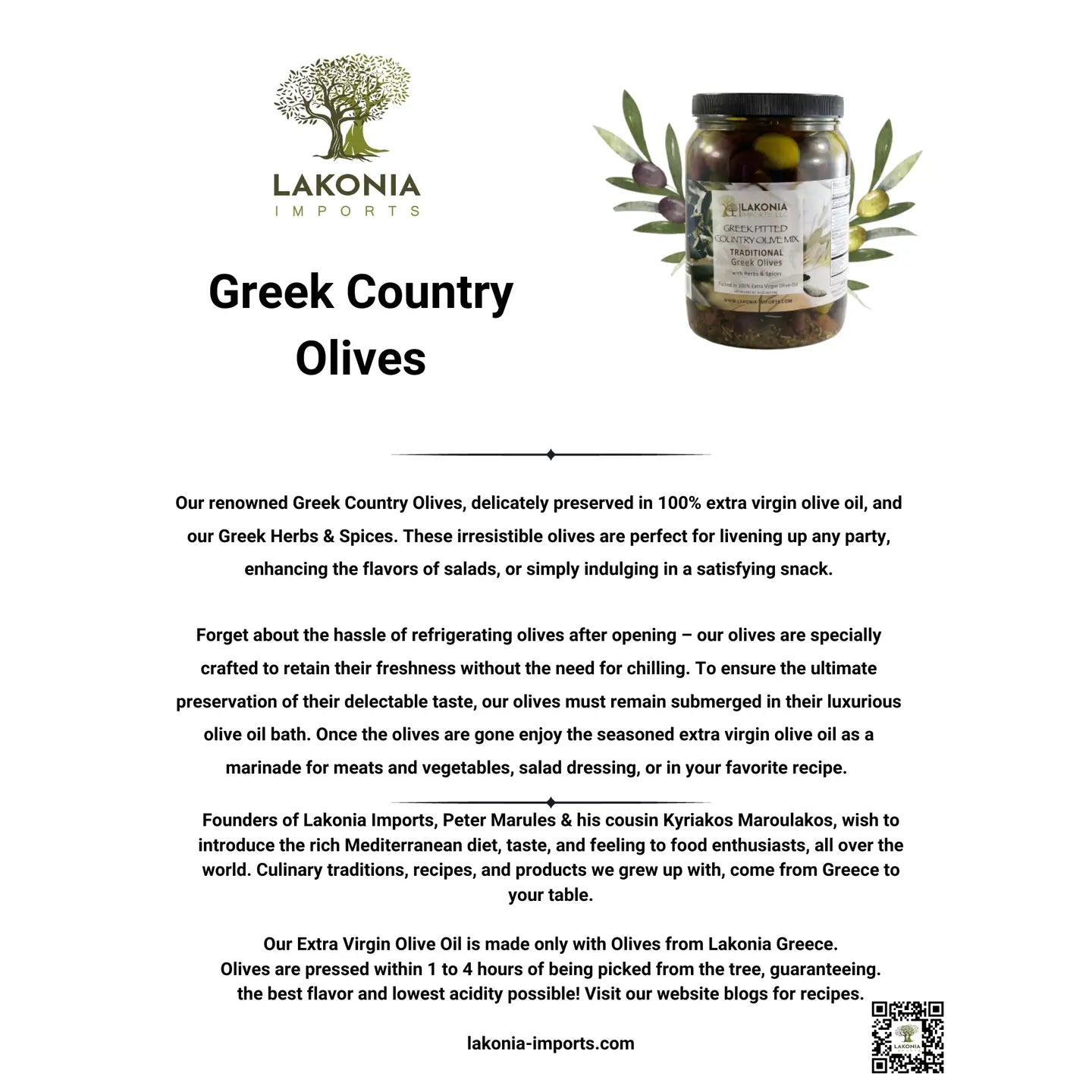 Greek Country Olive Mix – 1/2 Gallon