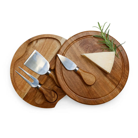 Acacia Brie Cheese Cutting Board & Tools - Core