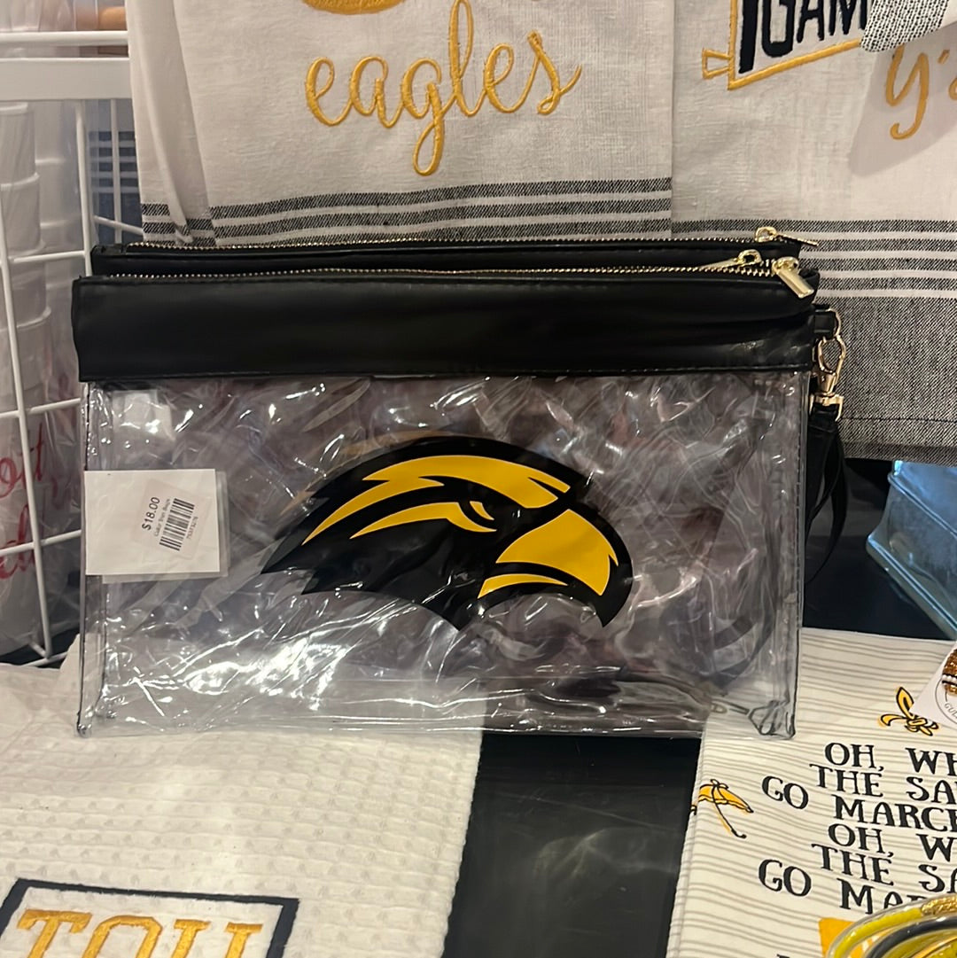 Clear gameday wristlet USM