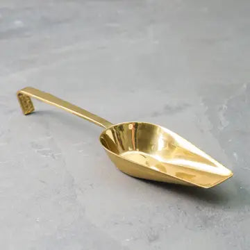 Gold Hammered Barware Set Ice Scoop