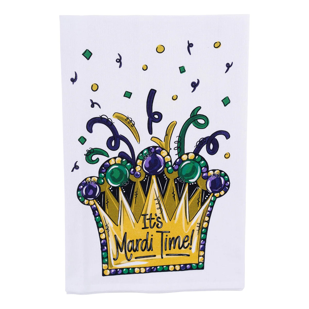 Mardi Gras Crown Tea Towel