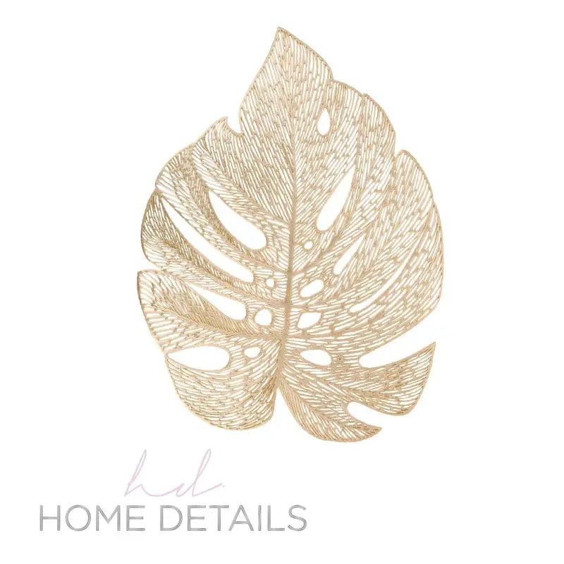 Leaf Shape Placemat in Gold