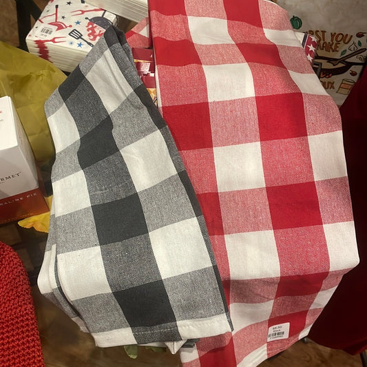 Checkered dish towel