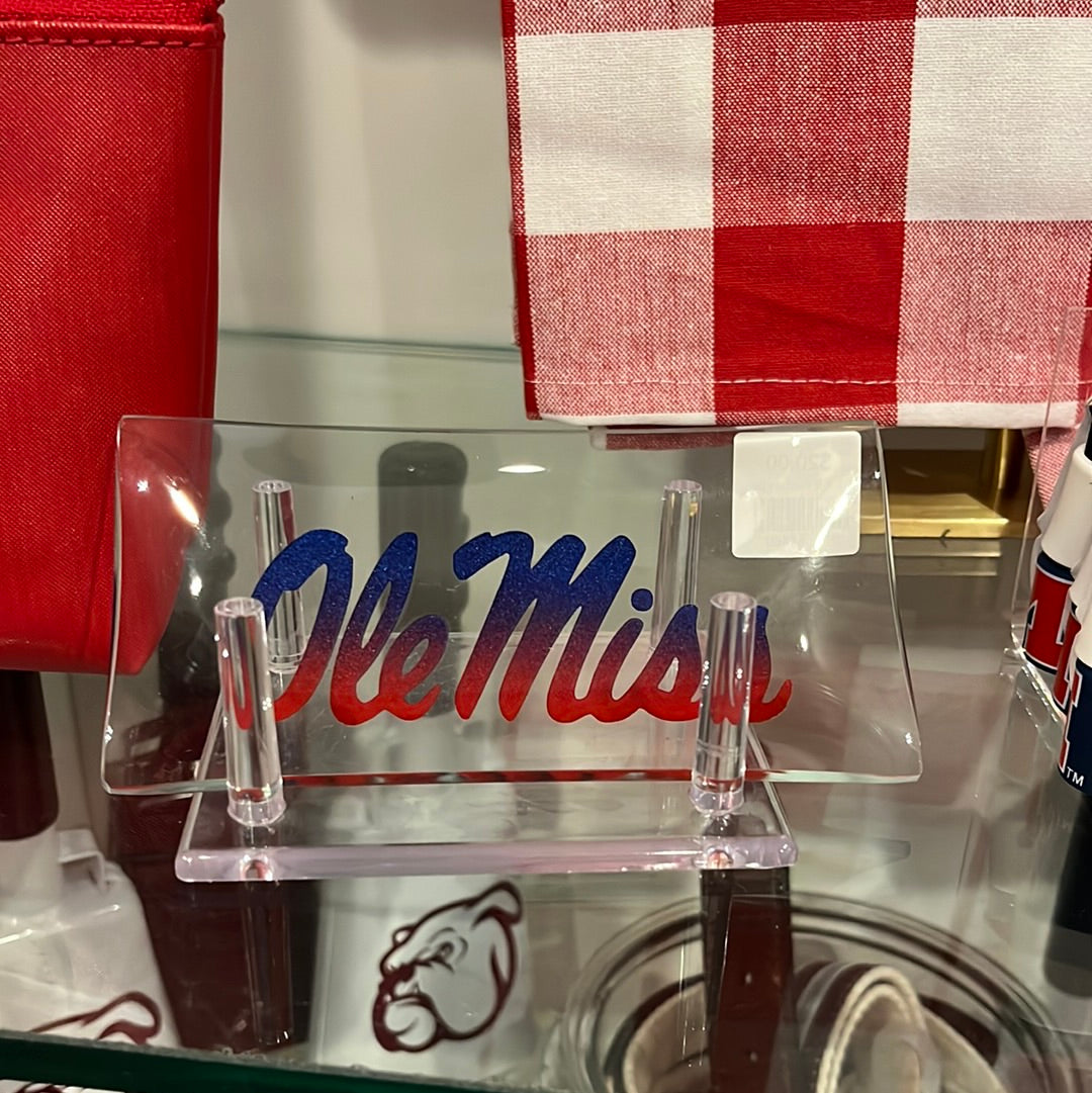 Ole miss glass dish