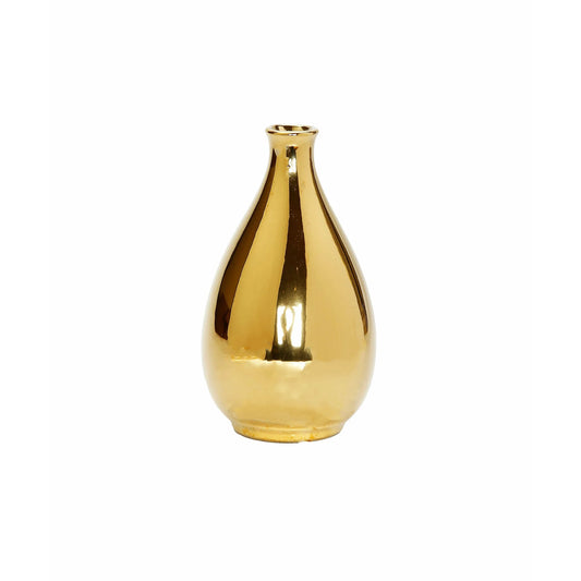 Polished gold Vase with Narrow Opening
