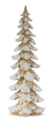 Gold Flocked Christmas Trees