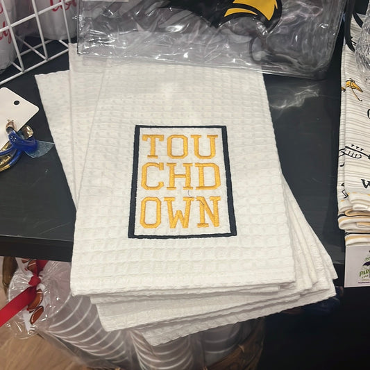 Waffle knit dish towel Touchdown