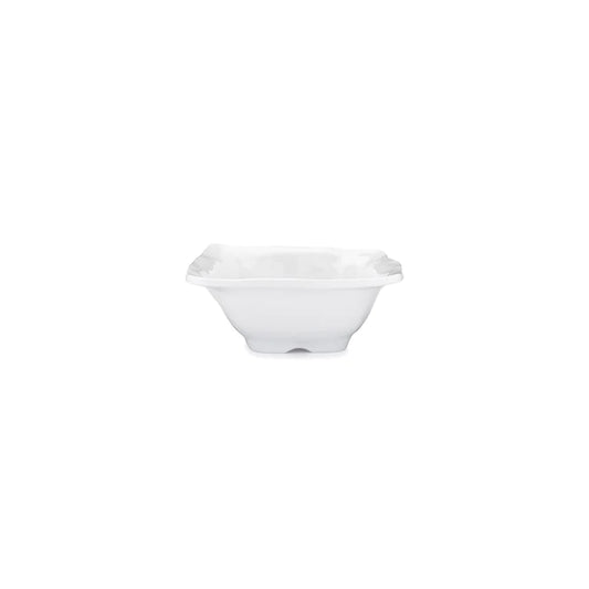 Q Squared Ruffle White Melamine Square Dip Bowl