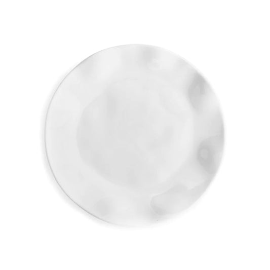 Q Squared Ruffle White Round Salad Plate