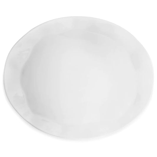 Q Squared Ruffle White Melamine Turkey Platter