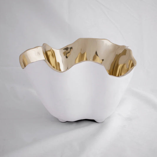 BB THANNI Ice Bucket (White and Gold)