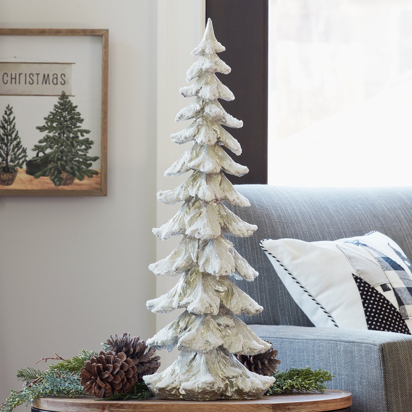 Silver Flocked Christmas Trees