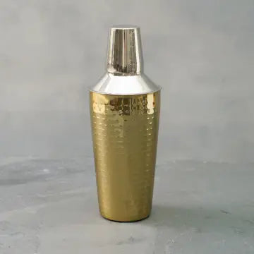 Gold Hammered Barware Set Cocktail Shaker