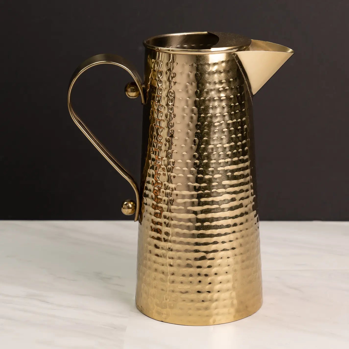 Gold Hammered Pitcher