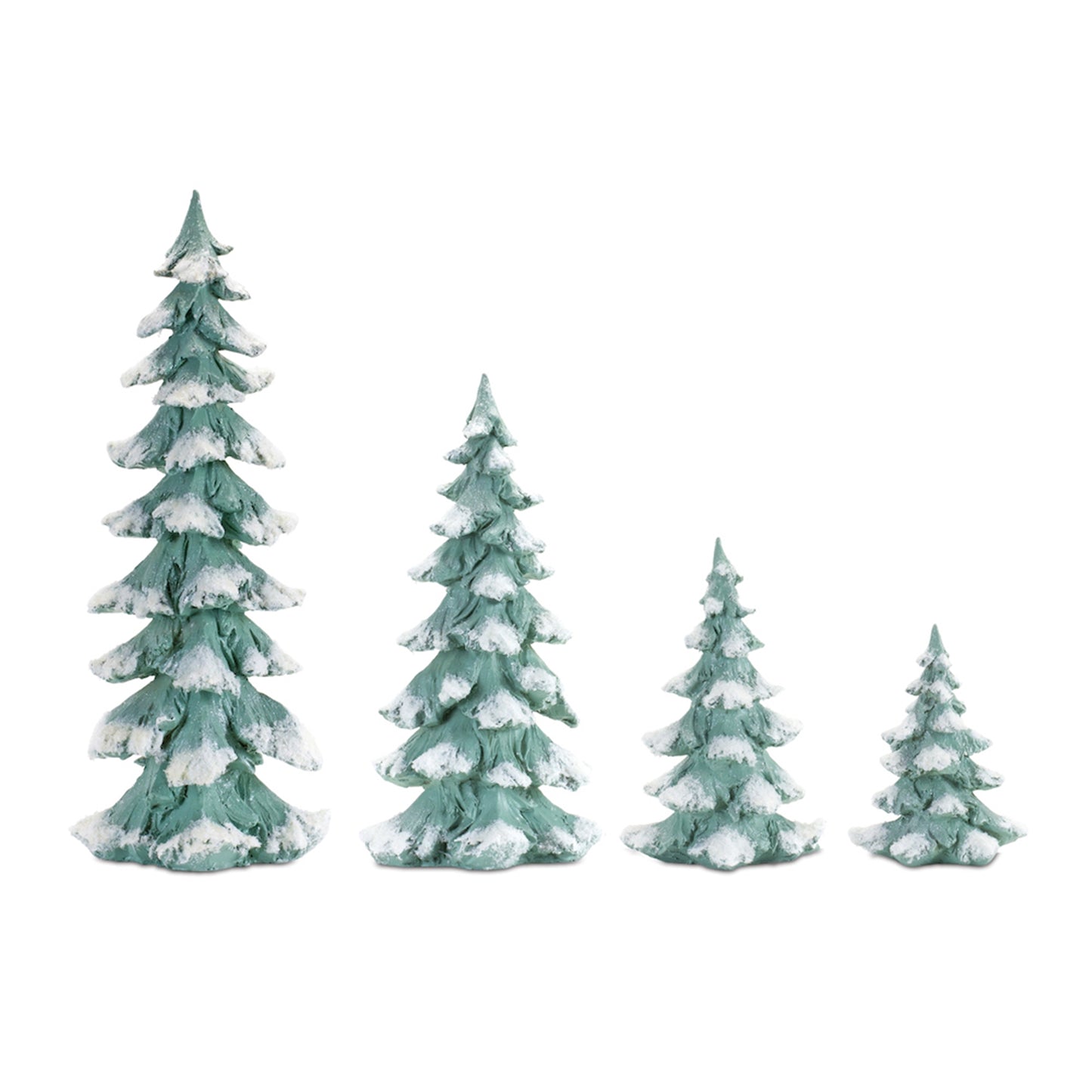 Green Flocked Christmas Trees