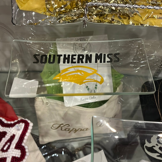Southern Miss Glass Dish
