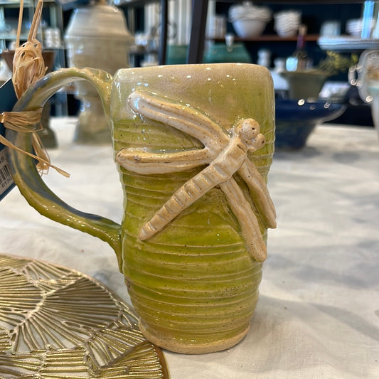 Tehle McGuffee #133 Lime Mug with Dragonfly