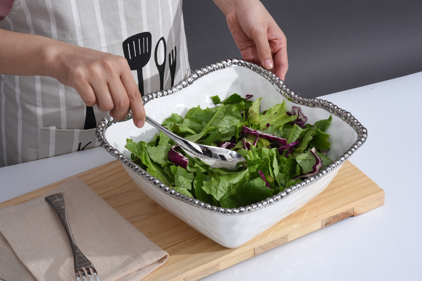 PB Large Square Salad Bowl