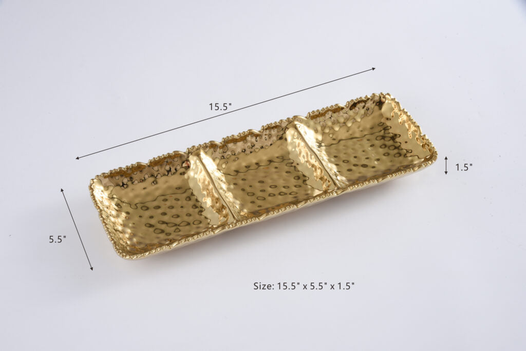 PB 3 Section Serving Tray