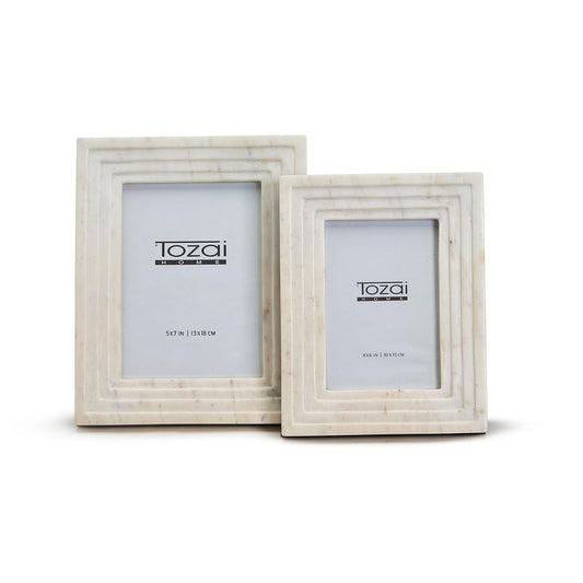 Scala Santa White Marble Photo Frame